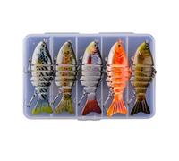 Yhsioaklo Articulated Fishing Feet | Lubin Lures | Multialticulate Hard Decoy | Flexible Bait Multisegment of 10 cm Hyperrealist for Fresh and Salted Water, Lakes and Rivers for Fishing