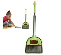 Yhsioaklo Broom Brush With Comb Teeth,Long Handled Dustpan And Brush-Set|Adjustable Tall Sweeping Cleaner,Toddler Combo For Home Kitchen Room Office Lobby Floor|Kids Manners Leaning Activity
