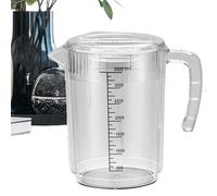 Yhsioaklo Carafe with Lid - 2500 ml Transparent Jug with Size, Practical Dishwasher Safe Dispenser for Hot Cold Drinks Coffee, Milk Juices, Cocktail - Party and