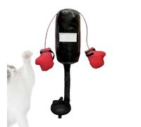 Yhsioaklo Cat Boxing Toy | Silicone Cat Punching Bag Toy with Catnip | Dreamers Relief Pillow | Stress Relief Play Sandbags Playset with Gloves Interactive Sport Equipment for Small Pet