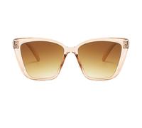 Yhsioaklo Cat Eyé Sunglasses - Bold Design Square Frames, Trendy Cutout Temples, UV400 Protection Lightweight, Fashionable Sun Glasses for Women | for Travel Driving