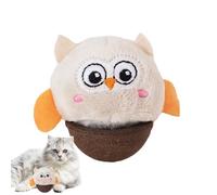 Yhsioaklo Catnip Toys for Cats | Owl Teether with Wobble Base, Catnip Teething Toys, for Small Breeds, Training, Daily Exercise, Indoor Use &