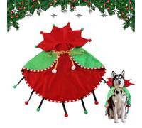 Yhsioaklo Christmas Dog Clothes, Christmas Tree Costume for Small Dogs, Animal Supplies, Cape Cute for Cats, Winter Fancy Dress, Holiday, Birthday Party, Cosplay, Puppy Kitten