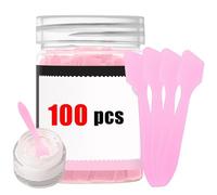 Yhsioaklo Cosmetic Spatulas - Pack of 100 Applicators with Curved Edge - Spatula for Face Cream | For Family Friends Beginners for Home Beauty Salons and Cosmetic Cream