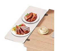 Yhsioaklo Desk Extension | Wooden Desk Extender Tray | 19.69x7.87 inches Keyboard Tray | Clip on Keyboard Shelf | Folding Arm Elbow Rest Support for Computers, Books, and Studio Supplies