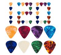 Yhsioaklo Electric Guitar Picks | Set of 120 Assorted Beginners | 3 Different Thicknesses: 0.46mm, 0.71mm, 0.96mm, Finger Picks for Playing String Instruments Including Guitar