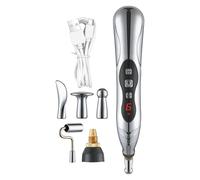Yhsioaklo Electronic Massage Pen, Meridian Pens for Muscle Healing, Retractable Acupuncture Machine | Pain Therapy Instrument with Different Heads