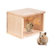 Yhsioaklo Gerbil House - Small Hamster Home for Gerbil - Creative Chinchilla Huts, Small Animal, Hamster Houses and Hideouts for Cage, Terrarium, Habitat