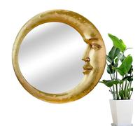 Yhsioaklo Halloween Mirror - Retro 90s Mirror Moon Witch Wall Mirror for Bathroom | Lightweight Accessory for Dorm Apartment Rental Office Kitchen Living Room