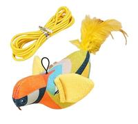 Yhsioaklo Interactive Cat Bird Toy - Simulated Bird with Singing - with Interactive Rope Toys for Kittens - Indoor & Outdoor for Kittens Solo Play Link Owner