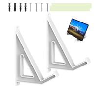 Yhsioaklo Laptop Wall Mount Holder - Adjustable Shelf & Tablet Organizer | Versatile Electronics Stand Bracket for Routers & Art Books | Modern Home Office Decor Rack