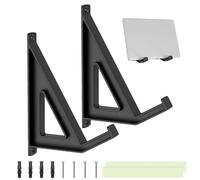 Yhsioaklo Laptop Wall Mount Holder - Adjustable Shelf & Tablet Organizer | Versatile Electronics Stand Bracket for Routers & Art Books | Modern Home Office Decor Rack