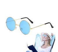 Yhsioaklo Lennon Style Retro Sunglasses - Slim Steampunk UV400 Shades | Classic Protective Eyewear, Cosplay Character Glasses, Outdoor Carnival Fun, Vintage Metal Frame Look for Women and Men