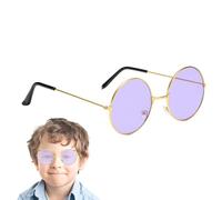 Yhsioaklo Lennon Style Retro Sunglasses - Slim Steampunk UV400 Shades | Classic Protective Eyewear, Cosplay Character Glasses, Outdoor Carnival Fun, Vintage Metal Frame Look for Women and Men