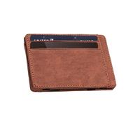 Yhsioaklo Magic Wallet, Slim Magic Wallet,PU Leather Wallet with Magic Money Clip and Card Holder - Card and Cash Organizer, Money Wallet for Men, mocha, Fare riferimento alla descrizione, Please