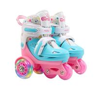 Yhsioaklo Outdoor Roller Skates - Straight Row Roller Skates Adjustable - Two-Tone Optional Skating Shoes Safe and Comfortable Roller Skates for Girls