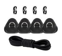 Yhsioaklo Paddle Board Patch Kit | Paddle Board D-Ring Patch Kit | 4-Piece Stainless Steel Heavy Duty for Kayak Canoe Surfboard Dinghy Outdoor Travel Marine Water Sports