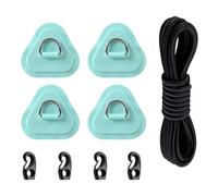 Yhsioaklo Paddle Board Patch Kit | Paddle Board D-Ring Patch Kit | 4-Piece Stainless Steel Heavy Duty for Kayak Canoe Surfboard Dinghy Outdoor Travel Marine Water Sports