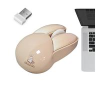 Yhsioaklo Rabbit Mouse Cute Silent Wireless Batteried Bunny Shape