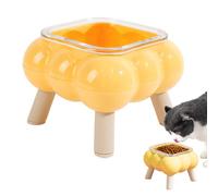 Yhsioaklo Raised Cat Food Bowl, Raised Cat Bowl - High Legged Cat Feeding Station Drinking Bowl Prevents Black Colouring On The Go For Daily Feeding Home Home Indoor On The Go
