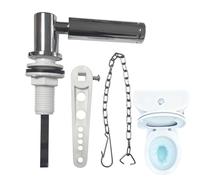 Yhsioaklo Replacement Set for Toilet Flush Handle with Chain Zinc Alloy Replacement Set, Toilet Flush Lever, for Commercial Public Household, Bathroom, Toilets, Seniors, Renovation, Repair, Caravans