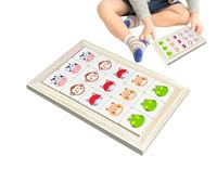 Yhsioaklo Sliding Puzzle | Wooden Animal Brain Teaser Toy | Logic Puzzle Game - for Kids Boys Girls Indoor Stocking Stuffers Party Favors Airplane Travel