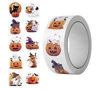 Yhsioaklo Stickers of 500 Pieces Face Stickers for Festive Envelopes | Sealants for Halloween Envelopes, for Journal, Scrapbook, Decoration Card Making, , Cupcake Trick or Treat