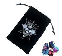 Yhsioaklo Tarot Card Storage Bag - Velvet Drawstring Jewelry Pouch, Soft Flannel Bundle for Power Bank, Portable Tarot Case for Kids Adults Spiritual Enthusiasts Home Travel