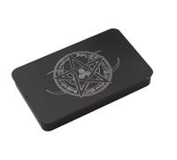 Yhsioaklo Tarot Deck Box | Iron Case for Standard Tarot Decks | Portable for Organization, Accessories Board Games for Travel School Home Family Gathering, G, riferimento alla descrizione, Please