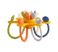 Yhsioaklo Toy - Pull String Travel, Food Grade Silicone, Flexible Textured Rubber Teether | Portable Reusable Educational Motor Skills Development Teething Aid For Boys Girls Gift