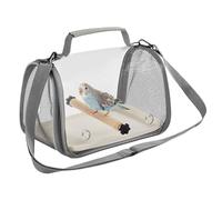 Yhsioaklo Travel Cage for Parrots, Compact Carrier for Parrots, Lightweight Storage Backpack for Canary Parakeet Cockatiel Macaw Hamster Pet, Indoor Pet Activities and