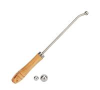 Yhsioaklo Trumpet Dent Removal Tool - Trombone Neck Maintenance Tool with Balls - Steel Care Kit with Wooden Handle for Home and Educational Use