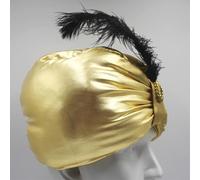 Yhsioaklo Turban Hat | Sultan Aladdin Arab Vintage Headwear | Novelty Aladdin Turban Hat, Arabian Costume Accessory with Gem for Adults Teens Men & Women, Halloween Easter