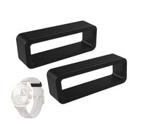 Yhsioaklo Watch Band Holder - Silicone Smart Watch Ring Adjuster | 2X Shockproof Lock for Safety and Strap Security | Replacement Bracket Compatible with Most Sports Bands, multicoloured, 18mm