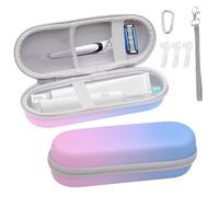 YHSKJCD Electric Toothbrush Travel Case for Oral-B Pro/iO, Philips Sonicare, Oral B Toothbrush Case for Brush Heads & Accessories, Portable Toothbrush Hard Carry Case Bag Waterproof PU