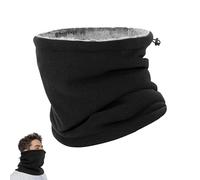 YHSKJCD Neck Warmer for Men Women Fleece Neck Warmer Thermal Snoods for Men Windproof Thermal Knitted Neck Snood Scarf Dust Skiing Circle for Outdoor Sport Black Snoods