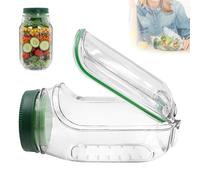 YHSKJCD Salad Pod, 800mL Vertical Layering Salad Pod, Built-In Bowl Design, Plastic Interval Salads Box with Leak Proof Sauce Dressing Case, Dishwasher Safe, Fresh Salads Storage for Lunch, Fruit