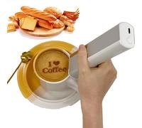 YhsPkh Coffee Printer Machine W/App Control, Handheld Rdible Printer - 300dpi Accuracy, Safe to Eat and Fast & Clear Output, For Bread Coffee Foodies,B