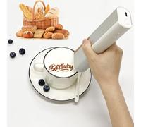 YhsPkh Handheld Food Printer W/App Control, Portable Coffee Printer Machine - 300dpi Accuracy, Safe to Eat & Fast and Clear Output, For Bread, Coffee, Foodies,B