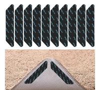 YHT 12PCS Rug Gripper for Laminate Floor,Washable and Reusable Rug Carpets Pads Tapes for Hard,Tiled,Marble Floors,Carpet Sticker to keep your Rug in Places and Stops Curling and Bunching