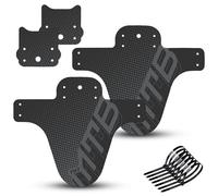 YHT 2 Pack Mountain Bike Fenders, High Compatible Bicycle Mudguard Fits 26", 27.5", 29", Thicken Widen Front and Rear Mud Guard, MTB Fender, Frame Guards,Black,Pattern-1