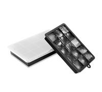 YHT 2 Pack Silicone Ice Cube Trays 15 Square with Lid,Large Reusable Easy Release Ice Cube Maker for Freezer Containers,Ice Moulds for Whiskey,Cocktails,Drinks