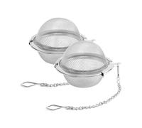 YHT 2 PCS Ball Tea Infuser for Loose Tea,Mesh Stainless Steel Tea Strainer with Chain,Tea Filter for Loose Leaf Tea and Daily Tea Cooking