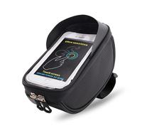 YHT Bike Handlebar Bag,Waterproof Bicycle Phone Mount with Rain Cover,Cycling Frame Top Tube Phone Holder Stand with Touch Screen for Cellphones,Smartphones
