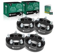 YHTAUTO 5x100mm to 5x4.5 Wheel Adapters 1.25 Inch Compatible with Chevrolet, Dodge, Jeep, Chrysler, Tire Spacers w/ M12X1.5 & 12.9 Grade Studs, 65.1mm Center Bore 5 Lug 4PCS Black