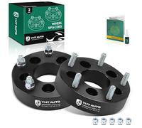 YHTAUTO 5x4.5 to 5x5.5 Wheel Adapters 1.5 Inch Compatible with Ford Explorer, Jeep, Dodge, Lincoln, Tire Spacers w/1/2-20 & 12.9 Grade Studs, 73.1mm Center Bore 5 Lug 2PCS Black