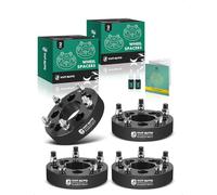 YHTAUTO 5x4.5 to 5x5.5 Wheel Adapters 1.5 Inch Compatible with Ford Explorer Ranger, Jeep Grand Cherokee Liberty, Lincoln, Mercury, w/ 1/2"-20 & 12.9 Grade Studs 73.1mm Center Bore 5 Lug 4PCS Black