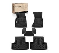 YHTAUTO Automotive All Weather Floor Mats Compatible with Audi Q5 2009-2017, SQ5 2014-2017, Car Mats Custom Fit TPE Floor Liners Front & Back Seat, Black, Set of 5
