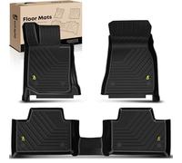 YHTAUTO Automotive Floor Mats TPE Full Set Liners Replacement for 2019-2021 BMW 3-Series Front & 2nd Seat, All-Weather Protection Waterproof Anti-Slip Custom Fit Car Mats Odorless Carpets