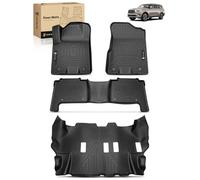 YHTAUTO Floor Mats & Cargo Mat Compatible with Infiniti QX80 & Nissan Armada 2019-2022, TPE All Weather Car Mats Waterproof Anti-Slip Odorless Floor Liner Trunk Mat, Interior Car Accessories